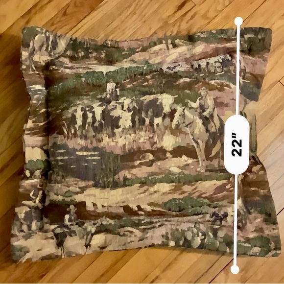 Beautiful Western Cattle Drive Pillow - Picture 4 of 8